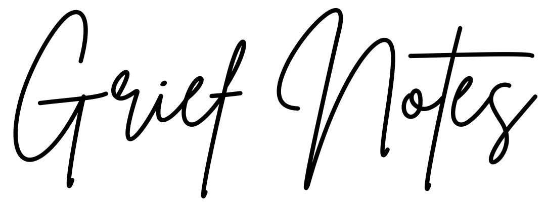 Grief Notes logo - long black
